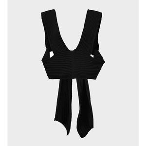 Simonett knit wrap top